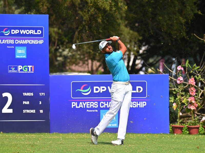 Shaurya Bhattacharya shoots tournament low of 62, extends lead to four shots in Round Two of the DP World Players Championship 2026 being played at the Tollygunge Club in Kolkata on Wednesday. Photo credit: PGTI