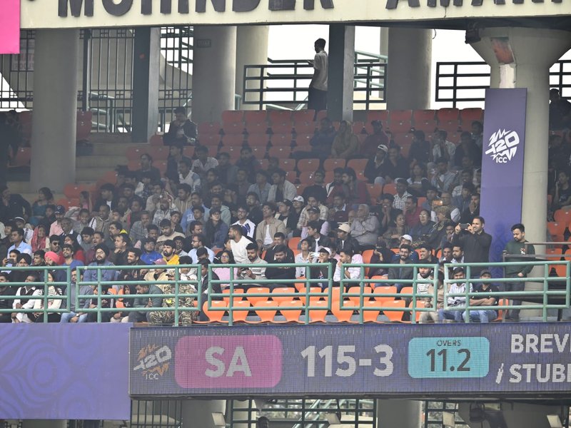 Delhi & District Cricket Association (DDCA) hosts students and Delhi Police families for South Africa vs United Arab Emirates in the ICC T20 World Cup 2026 at the Arun Jaitley Stadium in New Delhi on Wednesday. Photo credit: DDCA