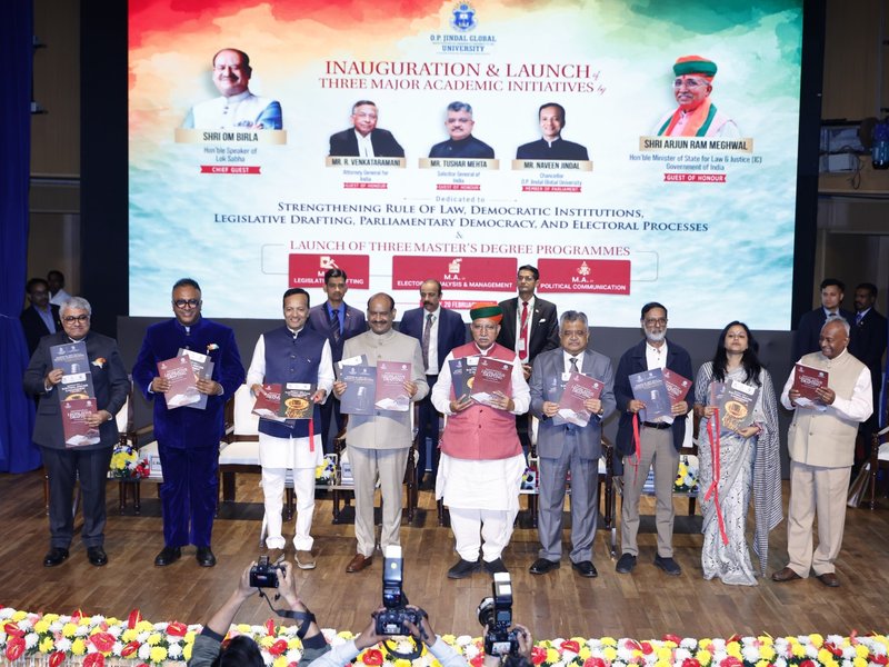 LS Speaker and Law Minister launch JGU’s three new Masters Degree programmes