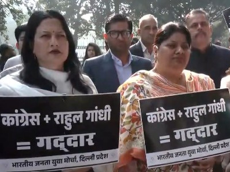 BJP protests outside Congress HQ over youth Congress demonstration at India AI Impact Summit