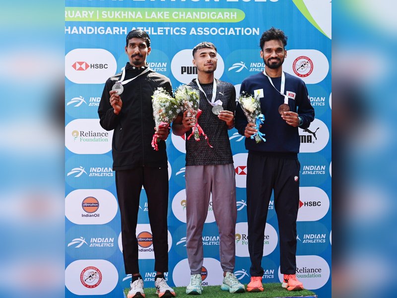 Punjab’s Sahil upsets fancied race walkers to clinch gold in men’s 21km; Haryana's Ravina bags women's title (Credit: AFI)
