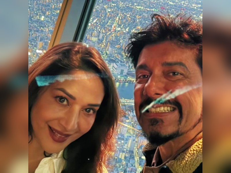 Madhuri Dixit, Sriram Nene soak in romantic Tokyo sunset with Shah Rukh Khan song in background