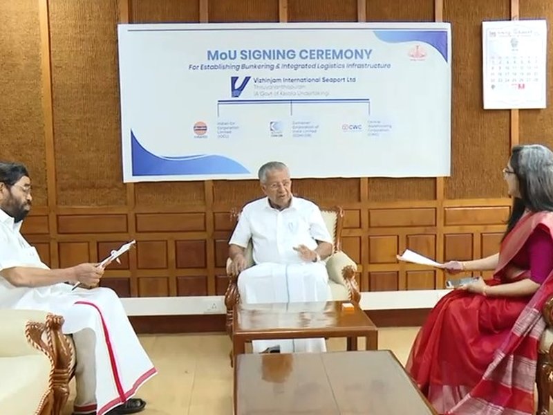 Kerala govt signs Rs 2,000 crore MoUs with three PSUs for logistics ecosystem at Adani Vizhinjam International Seaport