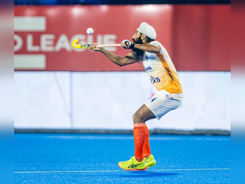 Hockey India congratulates defender Jarmanpreet Singh on completing 150 international caps