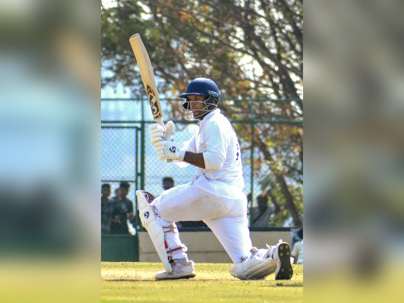 Mayank Agarwal’s defiant 130 not out takes Karnataka to 220/5 at stumps against Jammu & Kashmir on Day 3 of Ranji Trophy final at the Hubli Cricket Ground in Hubli, in Hubli, Karnataka on Thursday. Photo credit: BCCI Domestic