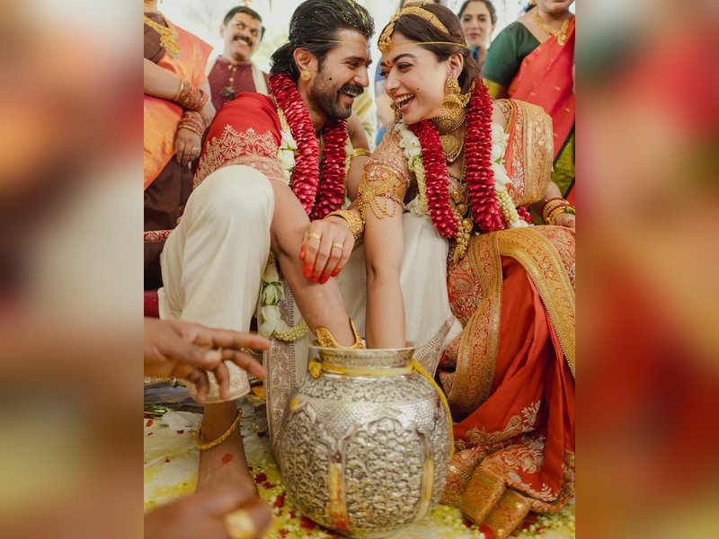 Rashmika Mandanna introduces her 'now husband' Vijay Deverakonda after a traditional wedding 
