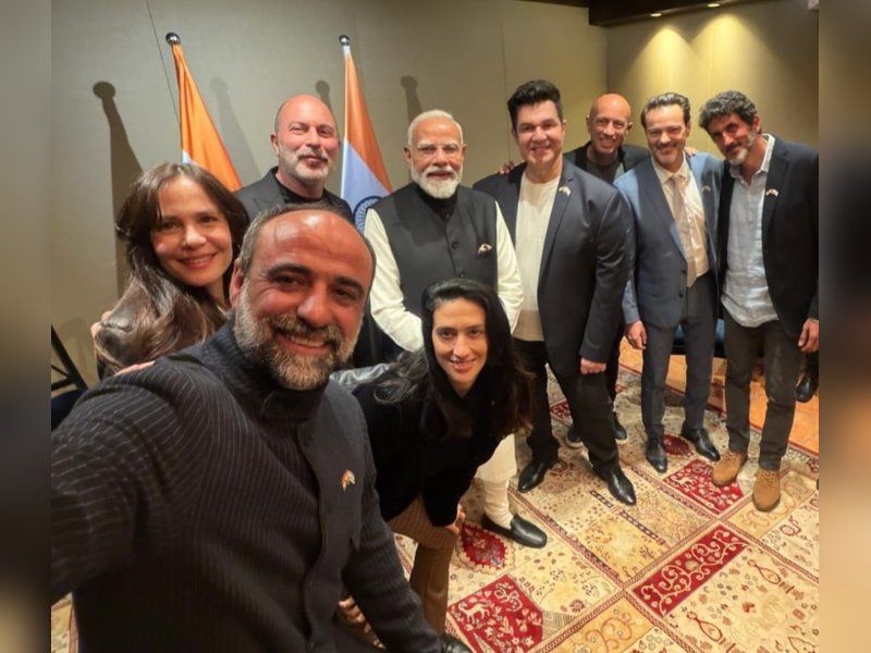 PM Modi says, 'no undercover work, only selfie' as he poses with the cast of 'Fauda'