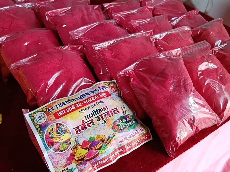 Herbal gulal and natural colours steal the show at Burhanpur's 'Aajeevika Holi Mela'