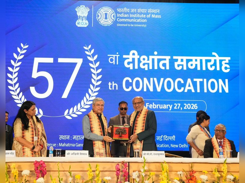 VP Radhakrishnan slams fake news, asks journalists to counter misinformation (Photo: I&B Ministry)