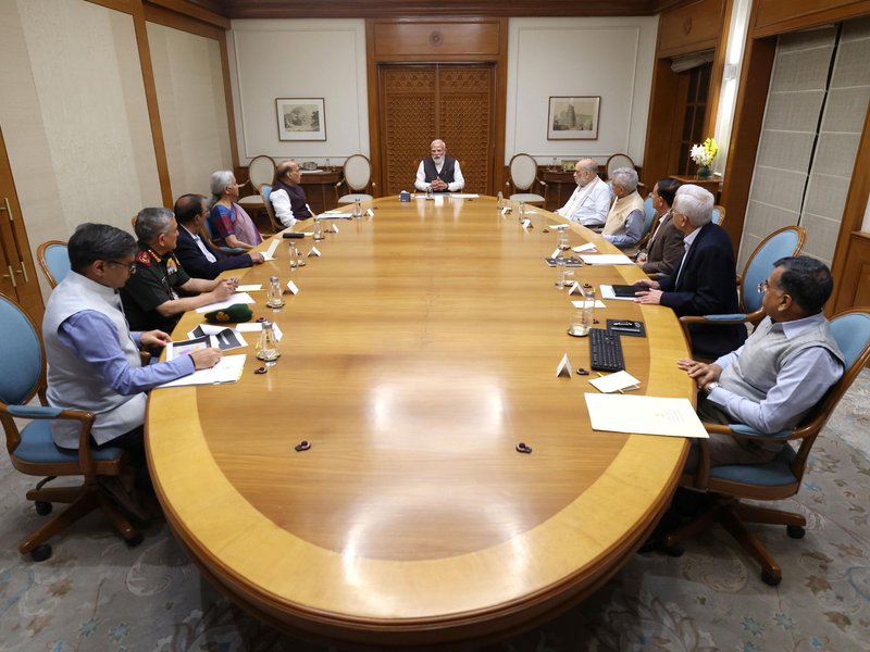 New Delhi: Prime Minister Narendra Modi chairs a meeting of the Cabinet Committee on Security (CCS) in New Delhi, Sunday, March 01, 2026. (IANS/PMO)