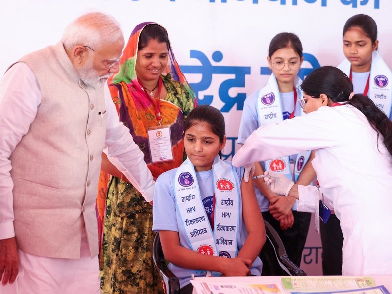 ‘Feel safe and secure after HPV vaccine’, say Ajmer schoolgirls; share experience of interaction with PM Modi​ (Photo: IANS)