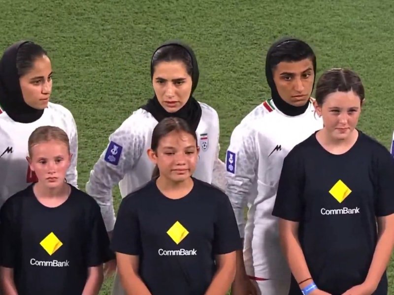 Iranian women's soccer team refuse to sing national anthem at AFC Asian Cup opener