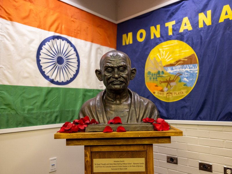 First bust of Mahatma Gandhi unveiled in US's Montana state