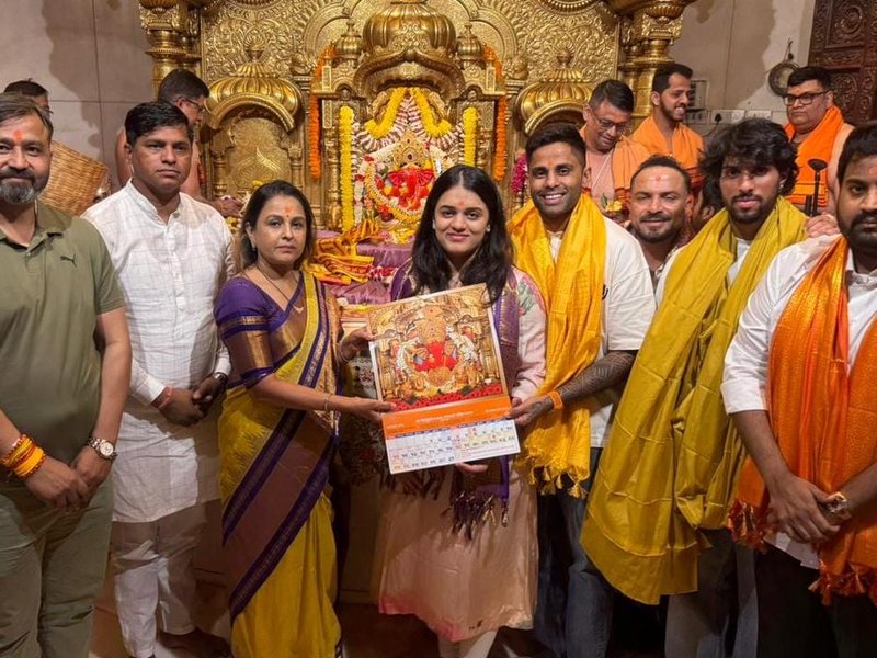 T20 WC: Captain Suryakumar Yadav, Tilak Varma visit Siddhivinayak Temple ahead of SF 