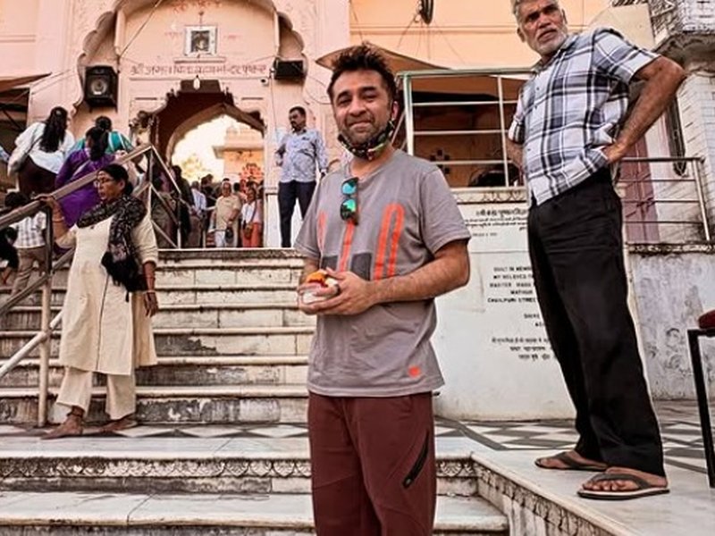 Shraddha Kapoor’s brother Siddhant offers prayers at Jagatpita Shri Brahma Mandir