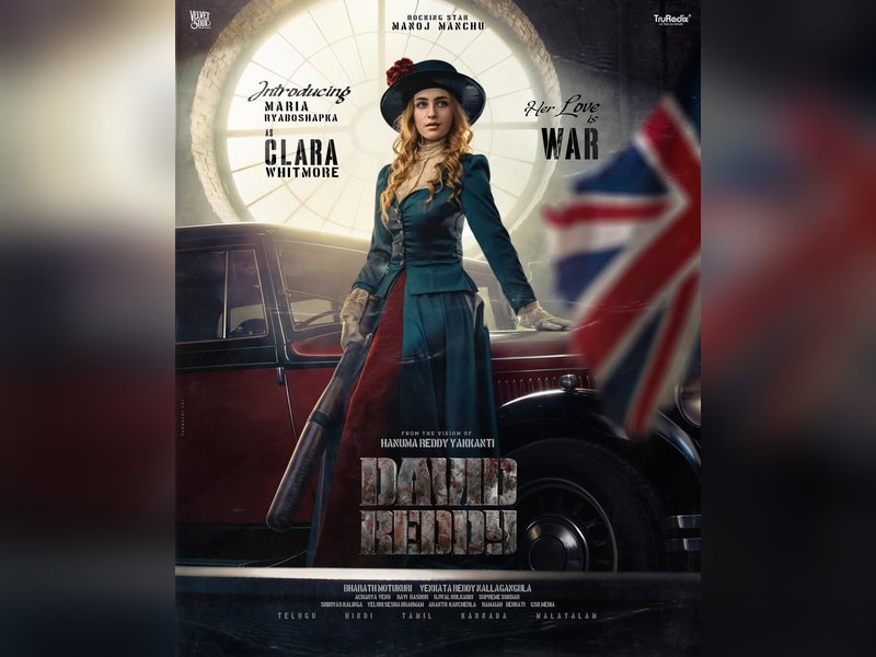 Ukrainian actress Maria Riabhoshapka plays Clara Whitmore in Manchu Manoj-starrer 'David Reddy' (Photo Credit: Manchu Manoj/Instagram)