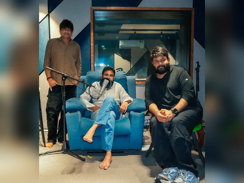  Pawan Kalyan begins dubbing for Ustaad Bhagat Singh! (Photo Credit: Ustaad Bhagat Singh/X)