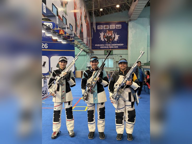 Divyansh Singh Panwar and Khyati Chaudhary win 10m Air Rifle; Anish Bhanwala wins 25m Rapid Fire Pistol event  in the National Selection Trials 3 (Group A), being held at the Dr. Karni Singh Shooting Range in the National Capital Region (NCR). Photo credit: NRAI