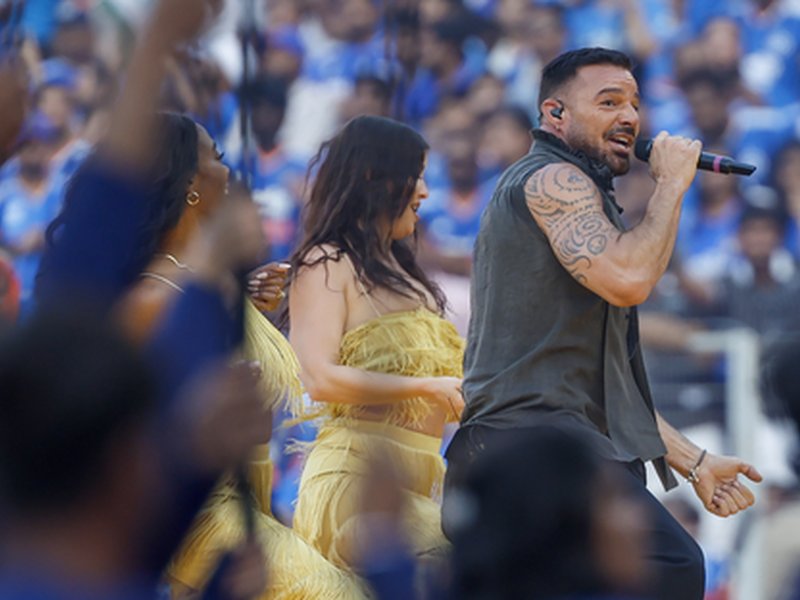 Ricky Martin, Falguni Pathak, Sukhbir light up Ahmedabad at the closing ceremony ahead of IND vs NZ final in the ICC Men's T20 World Cup 2026 at the Narendra Modi Stadium in Ahmedabad on Sunday. Photo credit: IANS