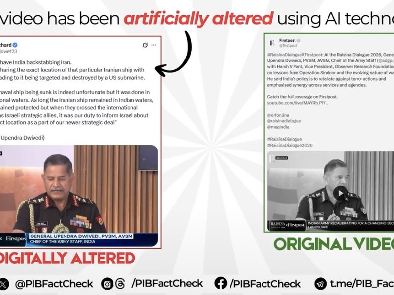 पाकिस्तान ने ईरानी युद्धपोत को लेकर फैलाई झूठी खबर, एआई से बनाया फर्जी वीडियो
