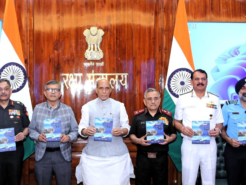 Rajnath Singh releases roadmap 2047 for future-ready military​ (Photo: MoD)