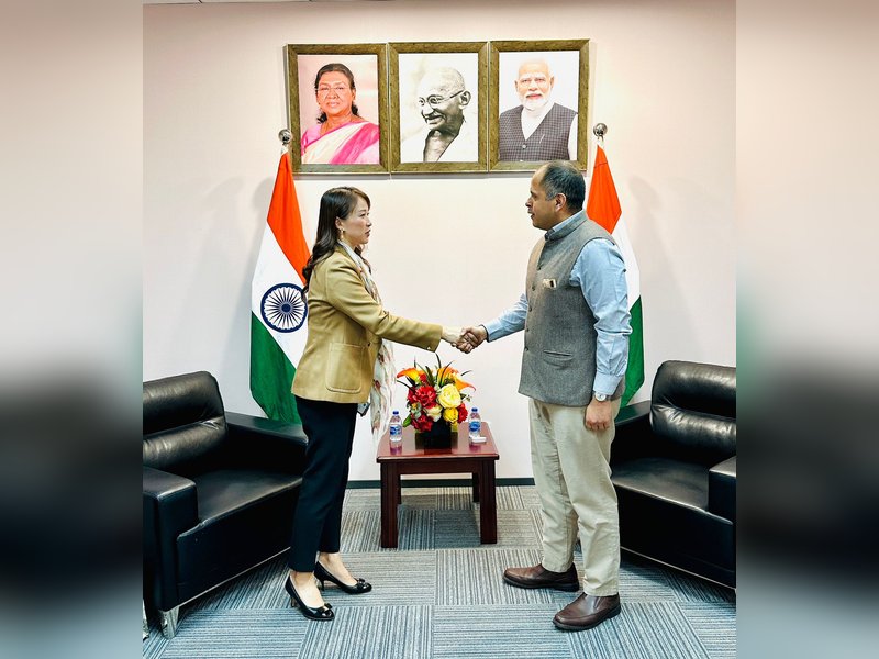 चीन में भारत के काउंसल जनरल प्रतीक माथुर ने एएनटी समूह के सीनियर अधिकारियों से की मुलाकात