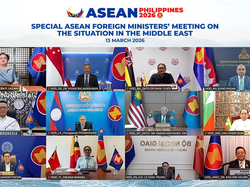ASEAN FMs discuss implications of Middle East conflict 