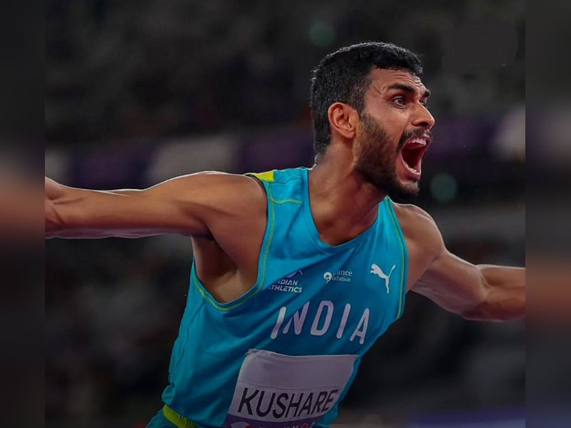 Triple jumper Abdulla Aboobacker wins gold in 5th Indian Open Jumps Competition at Anju Bobby George Foundation Campus here in Bengaluru on Saturday. Photo credit: IANS file photo