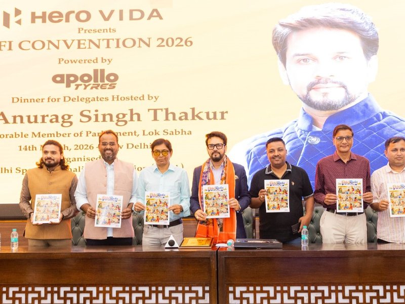 Former athletes should return as coaches to strengthen Indian sports, says Former Union Sports Minister and Member of Parliament (MP) Anurag Singh Thakur at the Sports Journalists Federation of India's (SJFI) Golden Jubilee National Convention in New Delhi on Saturday. Photo credit: DSJA 