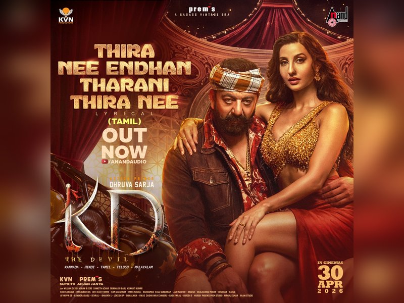 Nora Fatehi brings the ultimate celebration vibe with 'Thira Nee Endhan Tharani Thira Nee' from 'KD: The Devil' (Photo credit: KVN Productions/X)