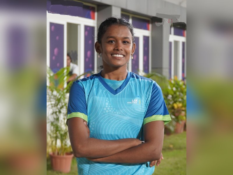 Rising female long jumper Mubassina Mohammed wins long jump gold medal in the Fifth Indian Open Jumps Competition at the Anju Bobby George Foundation Campus in Bengaluru on Sunday. Photo credit: AFI