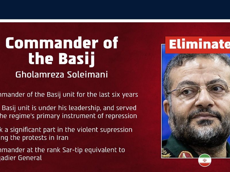 ईरान की दमनकारी बासिज फोर्स के प्रमुख को आईडीएफ ने किया ढेर; शीर्ष अधिकारी लारीजानी भी निशाने पर
