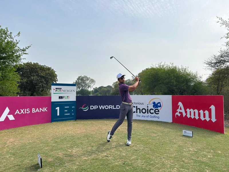 Aryav Shah leads after round one in DP World PGTI NexGen Gurugram 2026 being played at the Golden Greens Golf & Country Club in Gurugram on Tuesday. Photo credit: PGTI