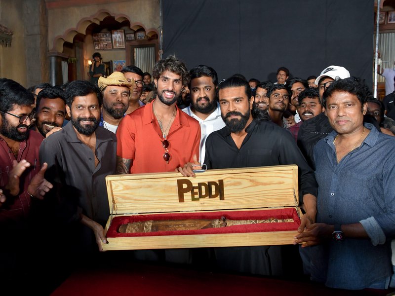 Cricketer Tilak Varma visits sets of Ram Charan's 'Peddi' (Photo Credit: IANS/PR)