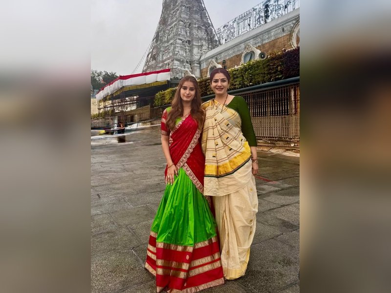 Raveena Tandon, Rasha Thadani visit Tirupati temple to mark latter's birthday & ‘India's big win’