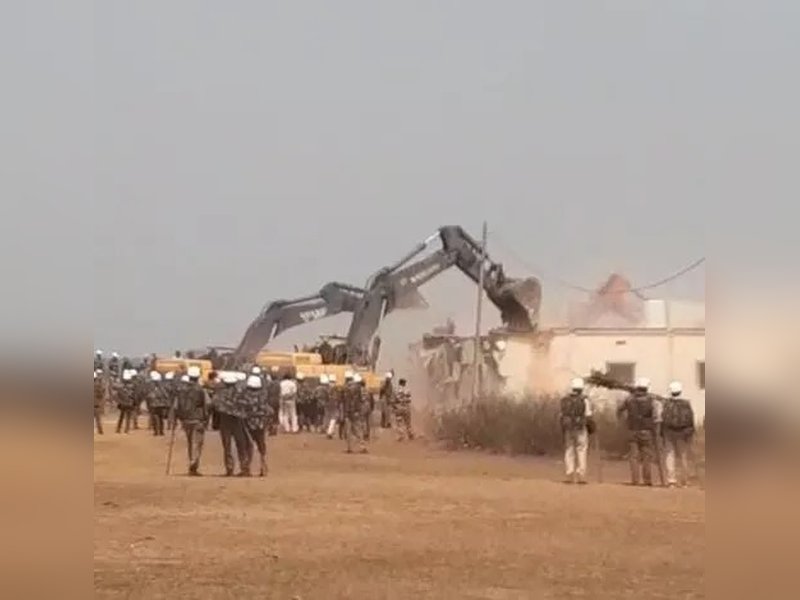 Congress leader’s house demolished in Jharkhand’s Hazaribagh, land cleared for mining