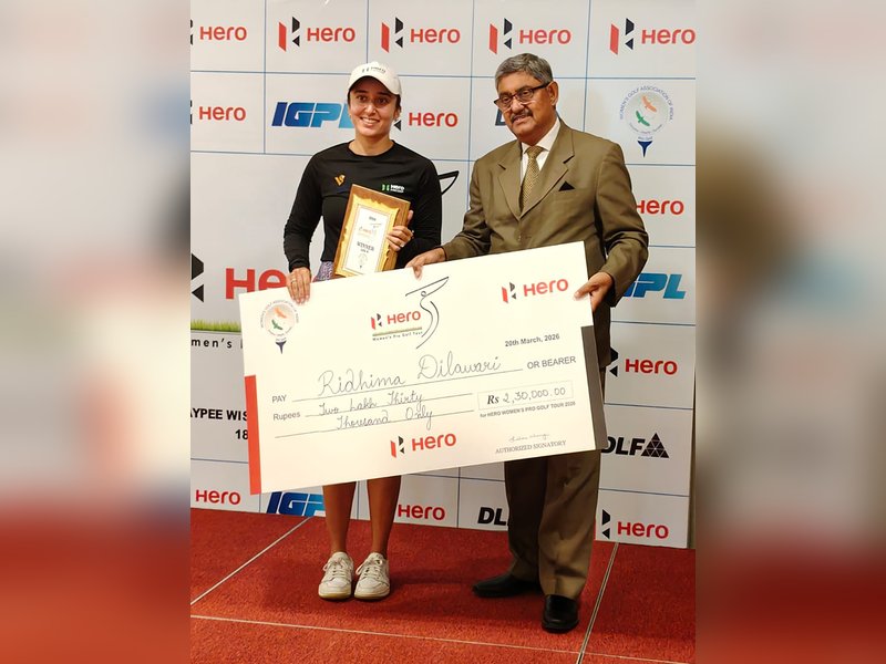 Ridhima Dilawari stages a fine rally to grab third title of 2026 in 6th Leg of Women’s Pro Golf Tour at the Jaypee Wishtown Golf Course in Noida on Friday. Photo credit: WPGT