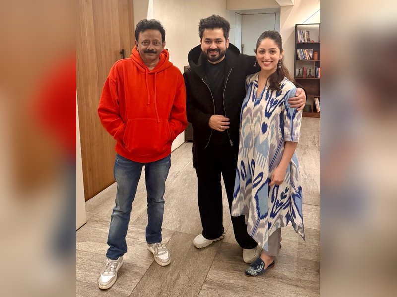 Ram Gopal Varma meets the 'Dhurandhar' couple Aditya Dhar & Yami Gautam