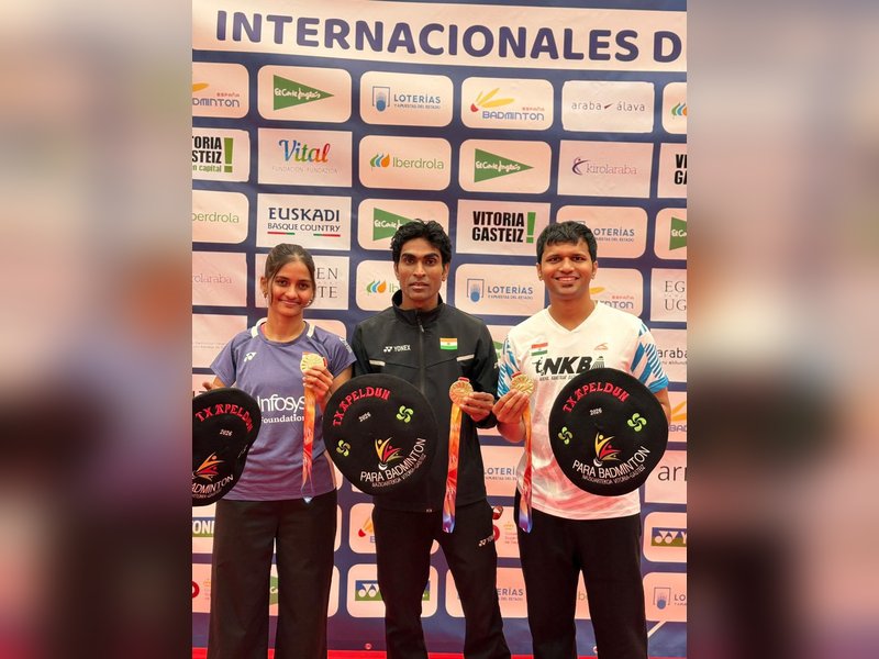 Pramod Bhagat shines with double gold and silver; Sukant Kadam clinches singles title and doubles silver at Spanish Para Badminton International 2026 (Credit: PCI)
