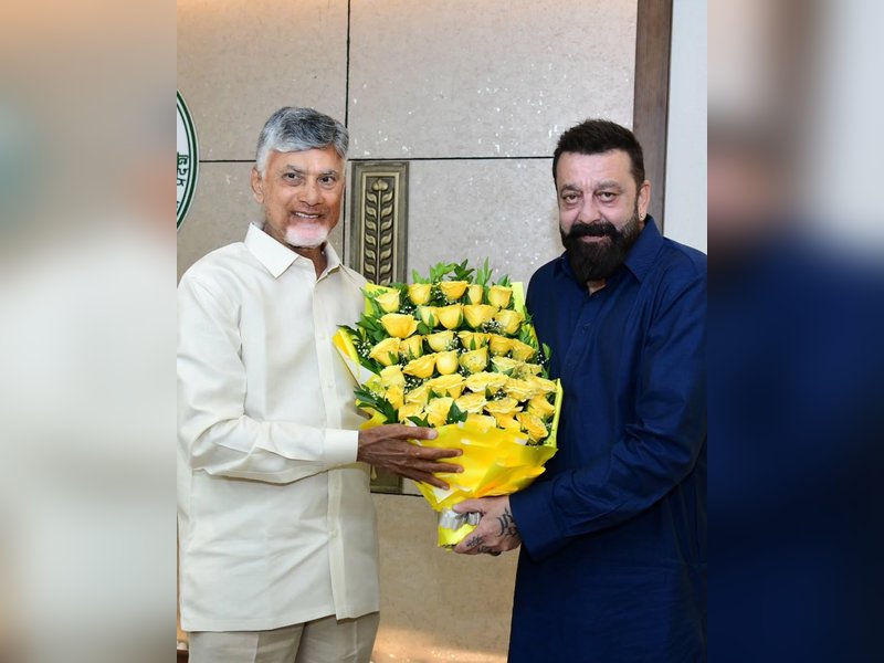 Sanjay Dutt says 'admire your vision' as he pays a visit to Andhra Chief Minister Chandrababu Naidu 