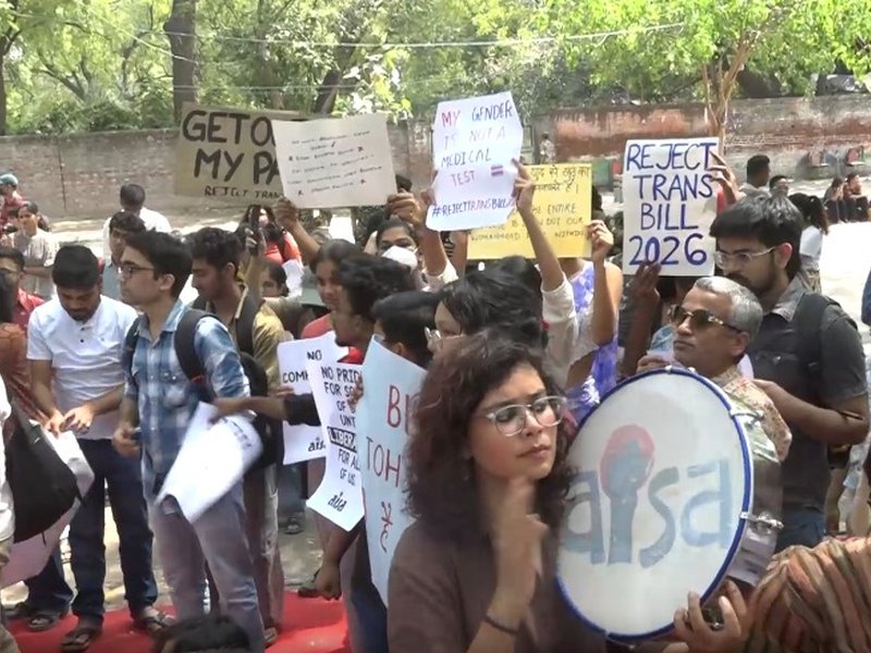 Against rights and dignity: Transgender community protests at Jantar Mantar over newly introduced Bill