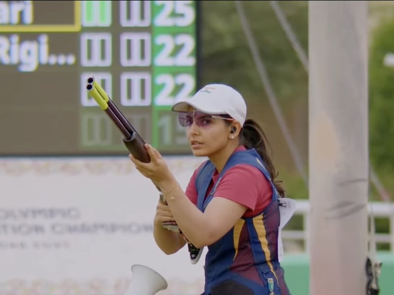 Maheshwari Chauhan three off the pace on the first day of the qualification round of the women’s skeet competition in the year’s first International Shooting Sport Federation (ISSF) Shotgun World Cup in Tangier, Morocco, on Friday. Photo credit: NRAI