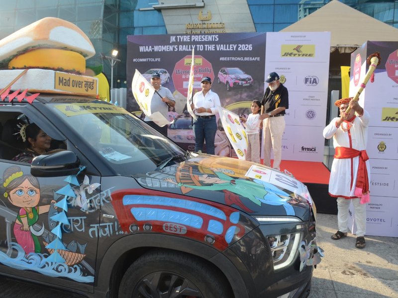 Western India Automobile Association (WIAA) Women’s Car Rally to Valley 2026 flags off from Mumbai with over 200 participants. Photo credit: WIAA