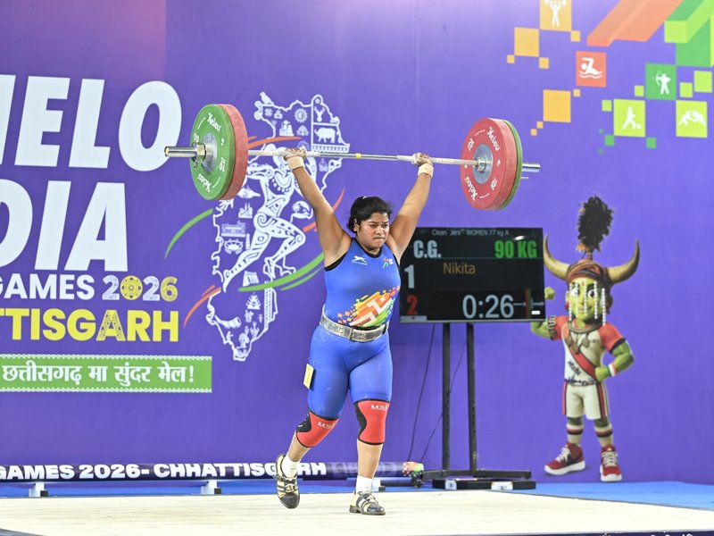 KITG Day 4: Weightlifter Nikita wins first gold for Chhattisgarh, Odisha women dominate last day of swimming (Credit: KITG)