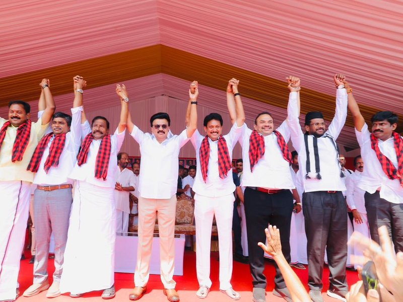 Stalin says AIADMK will 'surrender' TN to BJP; seeks clean sweep for DMK alliance