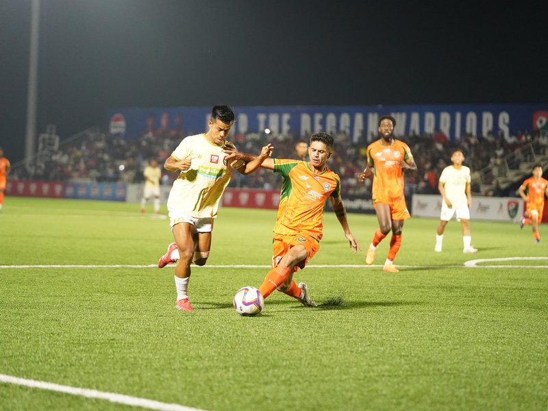 Goalkeepers shine as Sreenidi Deccan and Shillong Lajong play out a stalemate in the Indian Football League (IFL) 2025-26 at the Deccan Arena in Hyderabad on Wednesday. Photo credit: AIFF