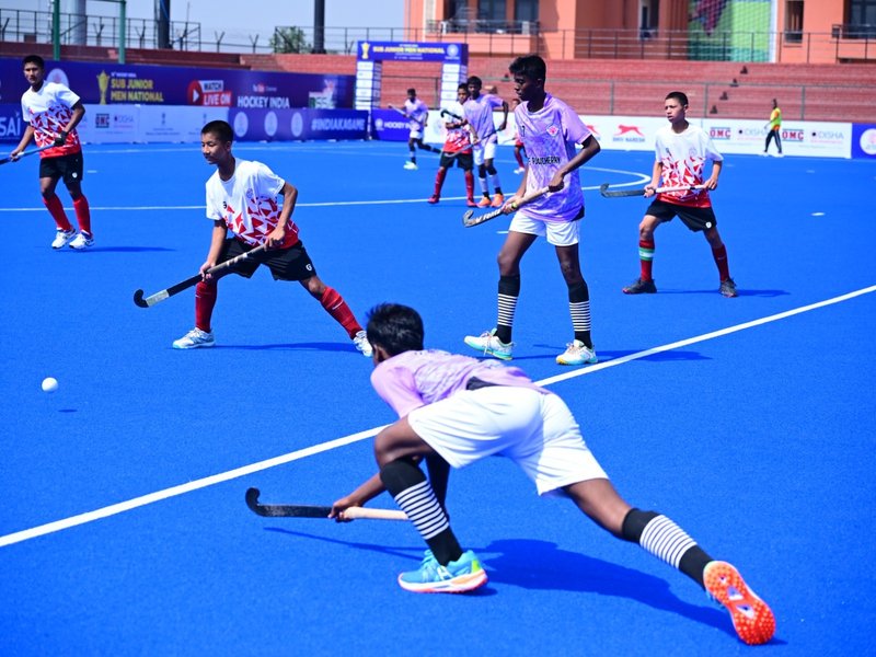 Andhra Pradesh, Mizoram, Delhi, Telangana win on the second day of the 16th Hockey India Sub Junior Men National Championship 2026 at the Rajgir Hockey Stadium in Rajgir, in Bihar, on Thursday. Photo credit: Hockey India