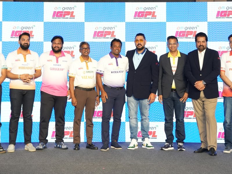 Yuvraj Singh lauds the team format of India Golf Premier League (IGPL) as squads are announced for ten high-powered franchises in New Delhi on Thursday. Photo credit:  IGPL