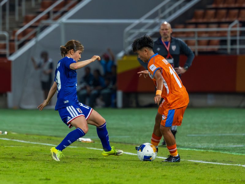 India lose 0-6 to Japan in their opening match of the AFC U20 Women’s Asian Cup Thailand 2026 at the Thammasat Stadium in Pathum Thani, Thailand, on Thursday. Photo credit: AIFF