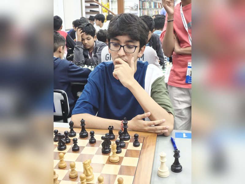 Shriram Mhasane takes sole lead; title race heads into final round of All India Chess Masters at the Mumbai Chess Centre, Pedder Road in Mumbai on Friday. Photo credit: Mumbai Chess Centre